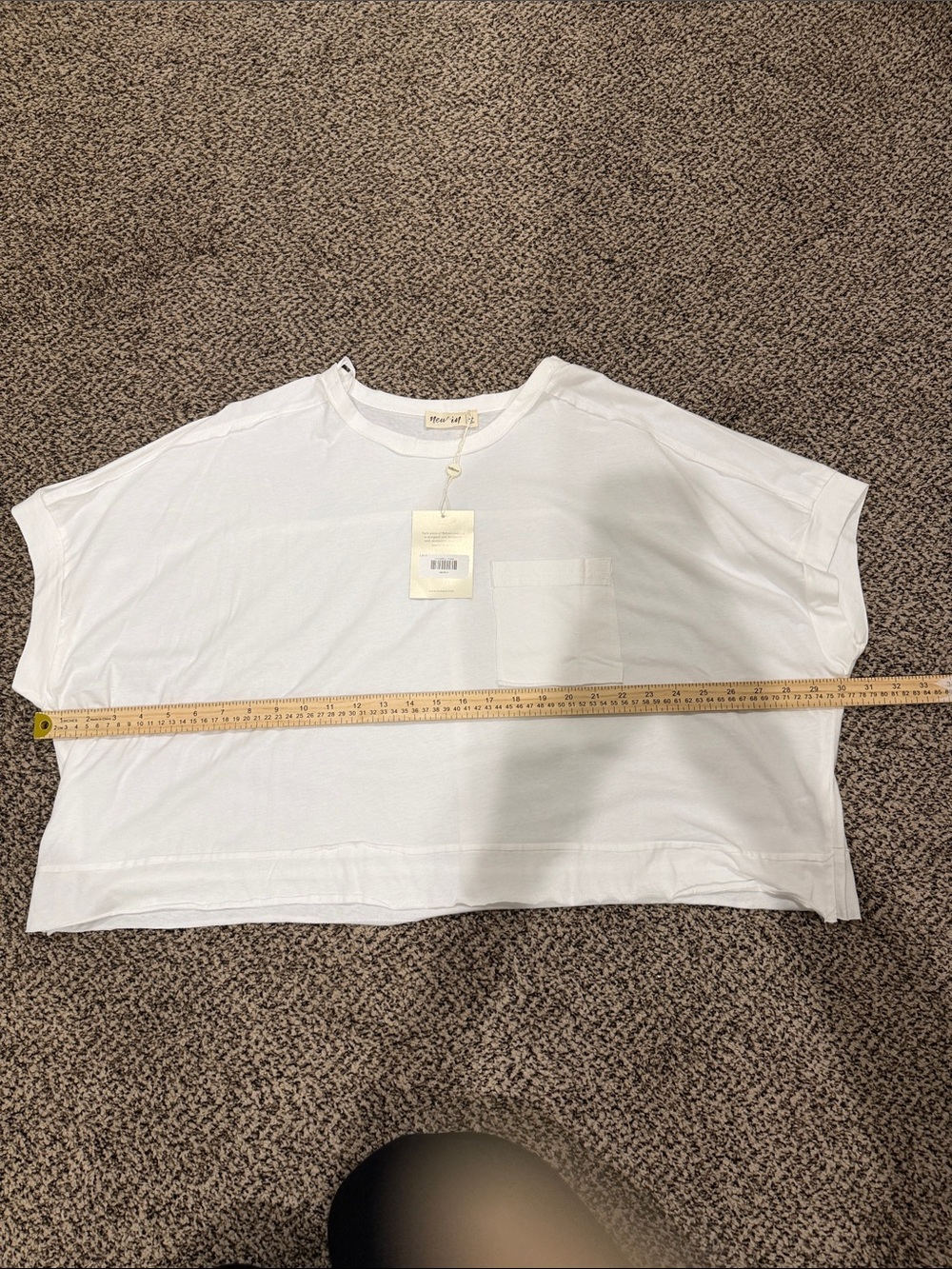bohme White Boxy Short-Sleeve Pocket Tee - Picture 6 of 7